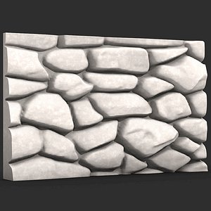 3D Stone Wall 55 model