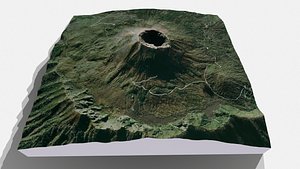 Mountain landscape Voclano Vesuvius Naples 3D