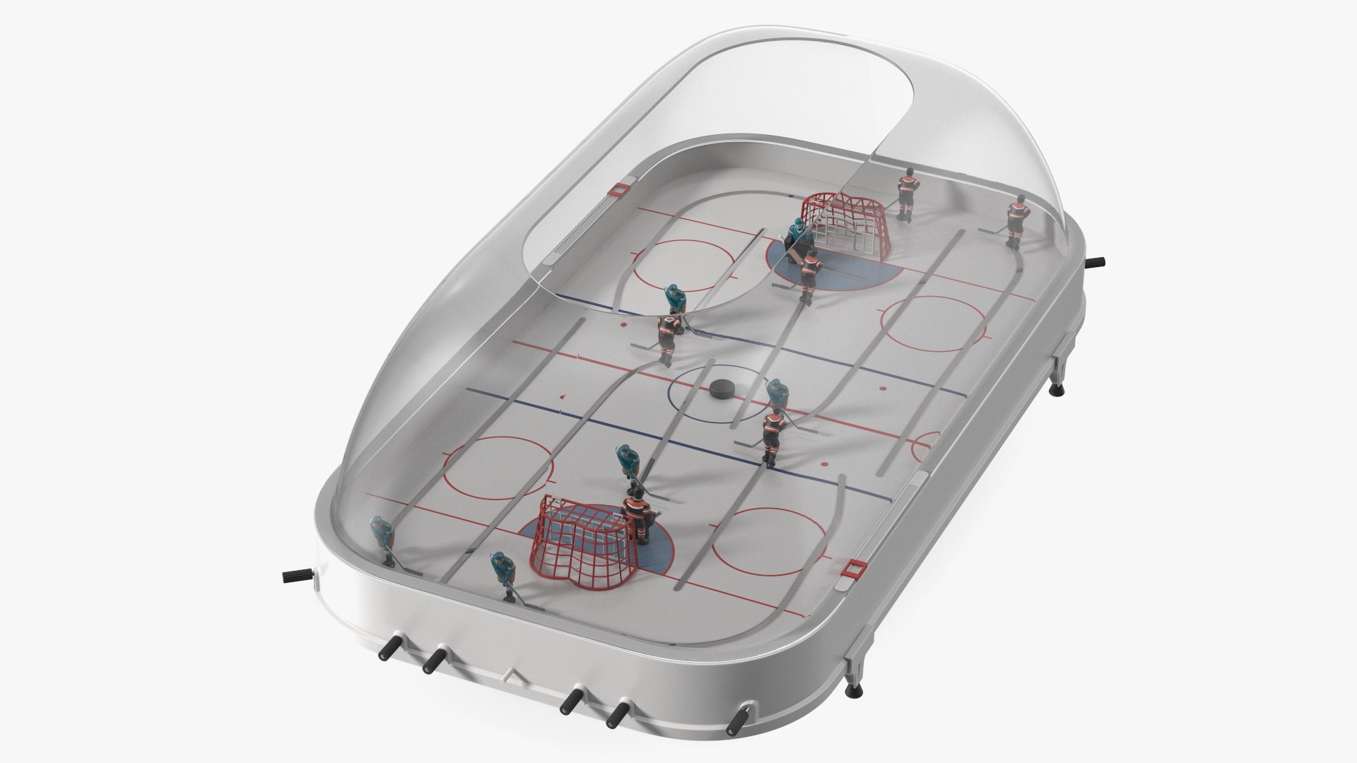 Table Hockey with Dome Rigged 3D model preview