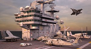 cvn 77 aircraft 3d max