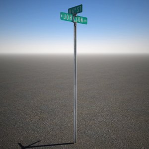 street sign 3d model