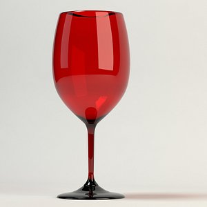 wine glass red 3d model