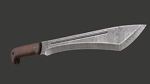machete pbr metallic 3D model