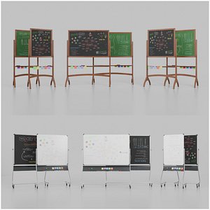 Dual-Sided Writing Boards - Customizable Whiteboard and Chalkboard Set