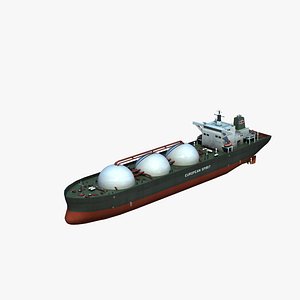 3D Gas Tanker Ship