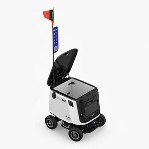 Kiwibot Delivery Robot White Off Rigged