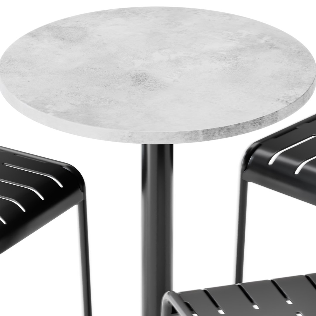 3D model Easy High Stool by Connubia and Big Foot Table by Sedex ...