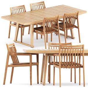 3D model Sammen M1 chairs and Gio table