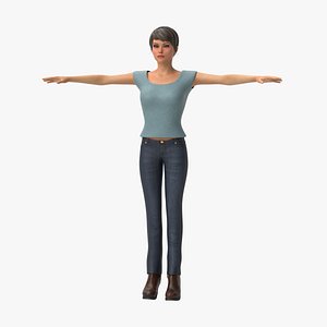 3D female character marie