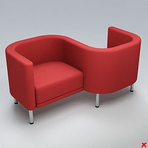 3d chair waiting