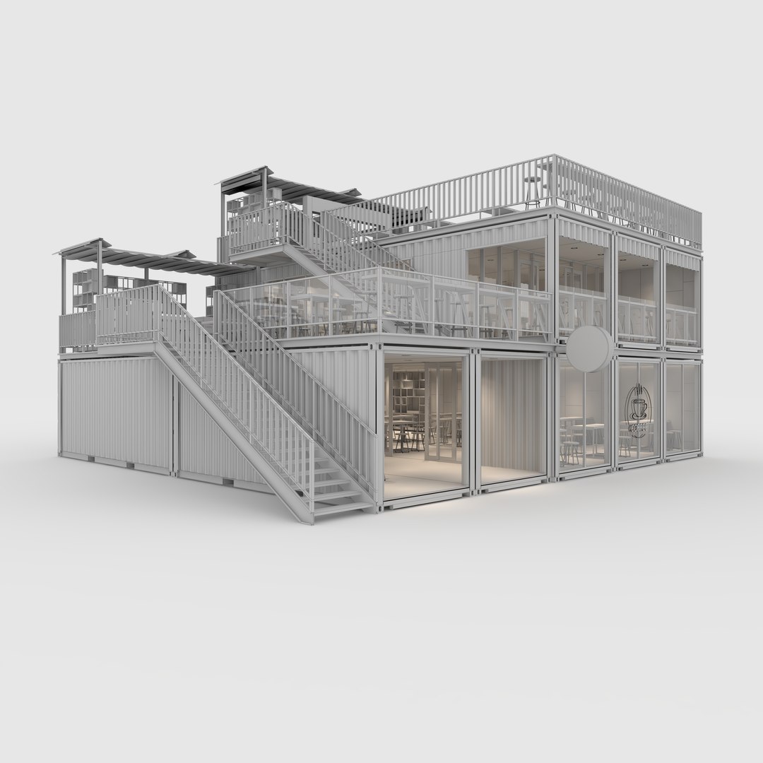 3D Model Container Cafe 9 - TurboSquid 2196880