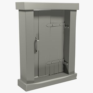 3D Cartoon Wooden Door Mesh V1