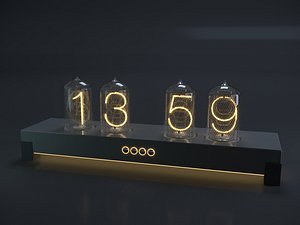 corona nixie tube clock 3D