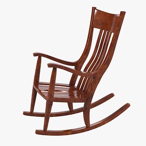 3d model mesquite rocking chair