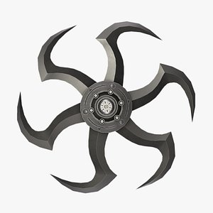 3D Scifi shuriken