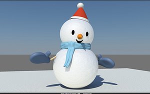 snowman christmas 3d model