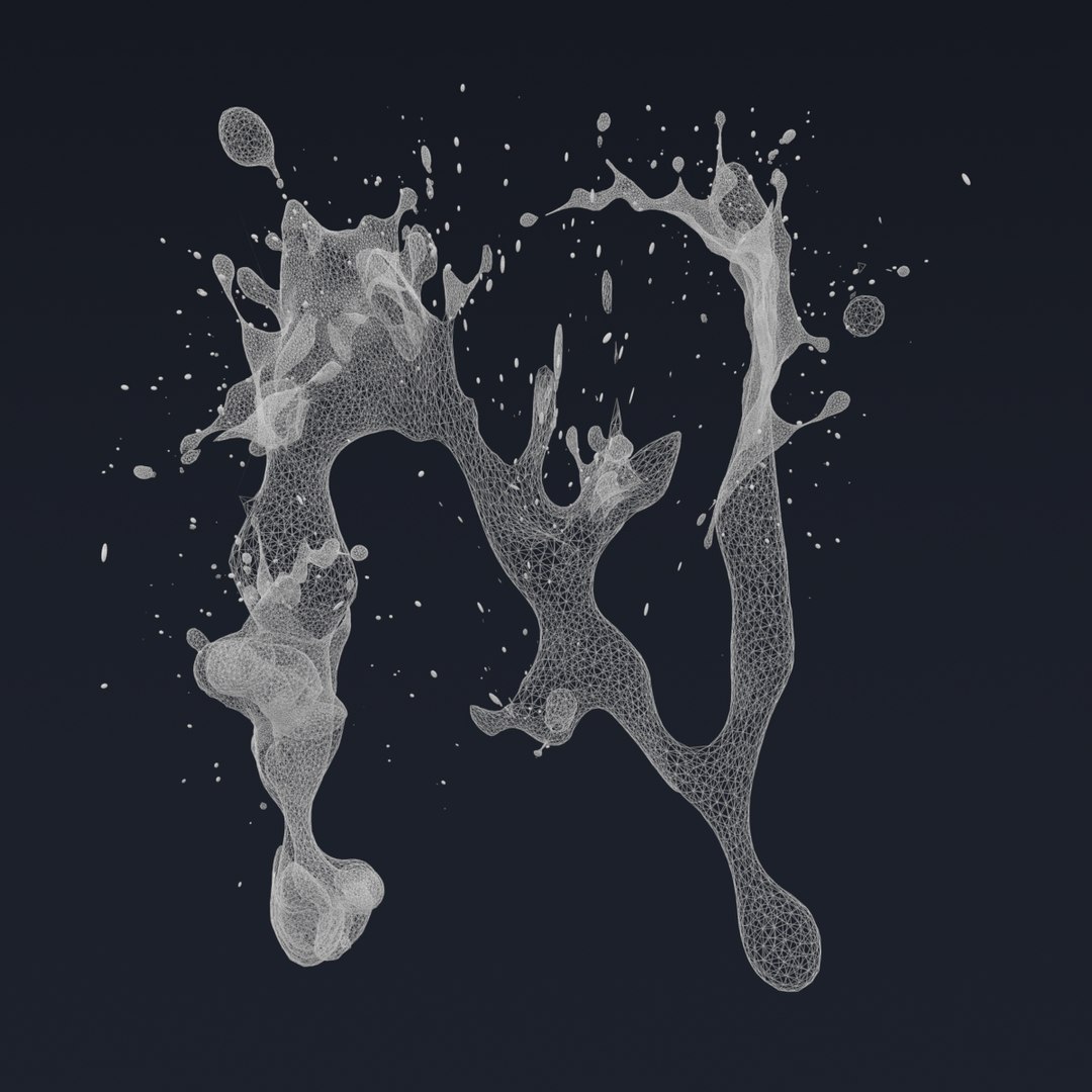 Letter splash model - TurboSquid 1151981