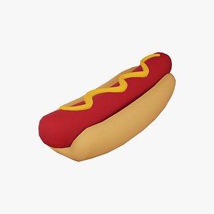 Low Poly Hot Dog