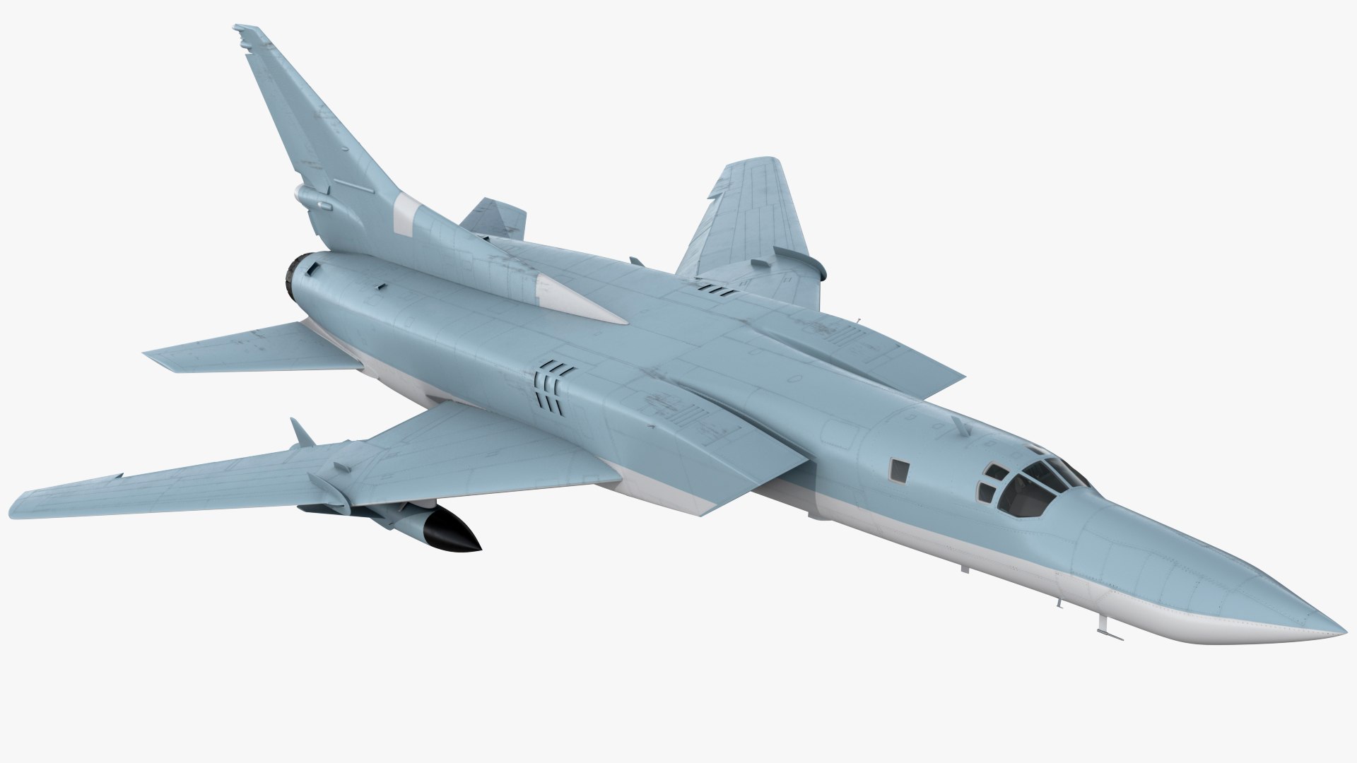 Supersonic Military Aeroplane Rigged 3D model preview