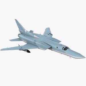 Supersonic Military Aeroplane Rigged 3D model