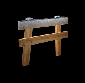 wooden fence snowed 3d ma