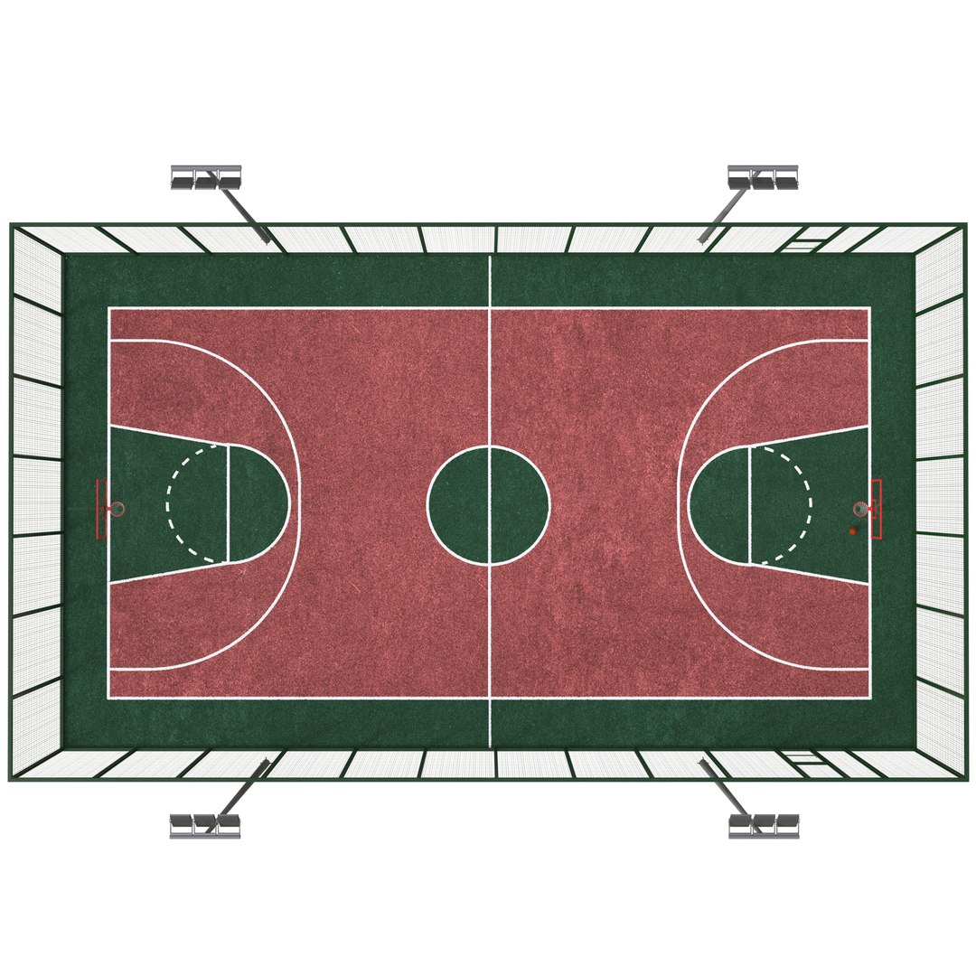 3D Basketball Field Model - TurboSquid 1759863