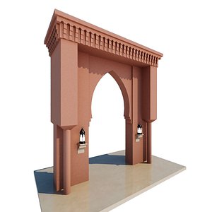 3D traditional moroccan door