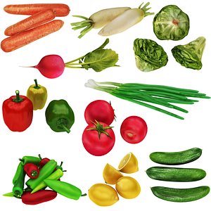 3D salad vegetables 10 1