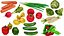 Colección de verduras para ensalada 10 en 1