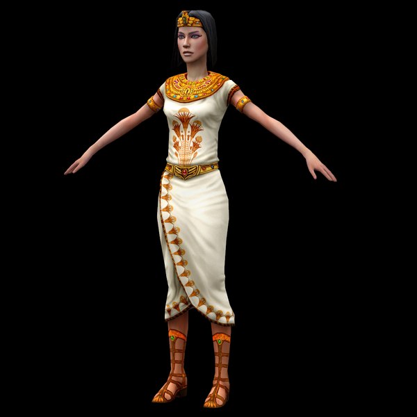 egyptian priestess 3d max
