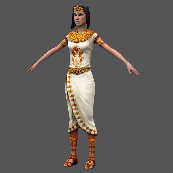 egyptian priestess 3d max