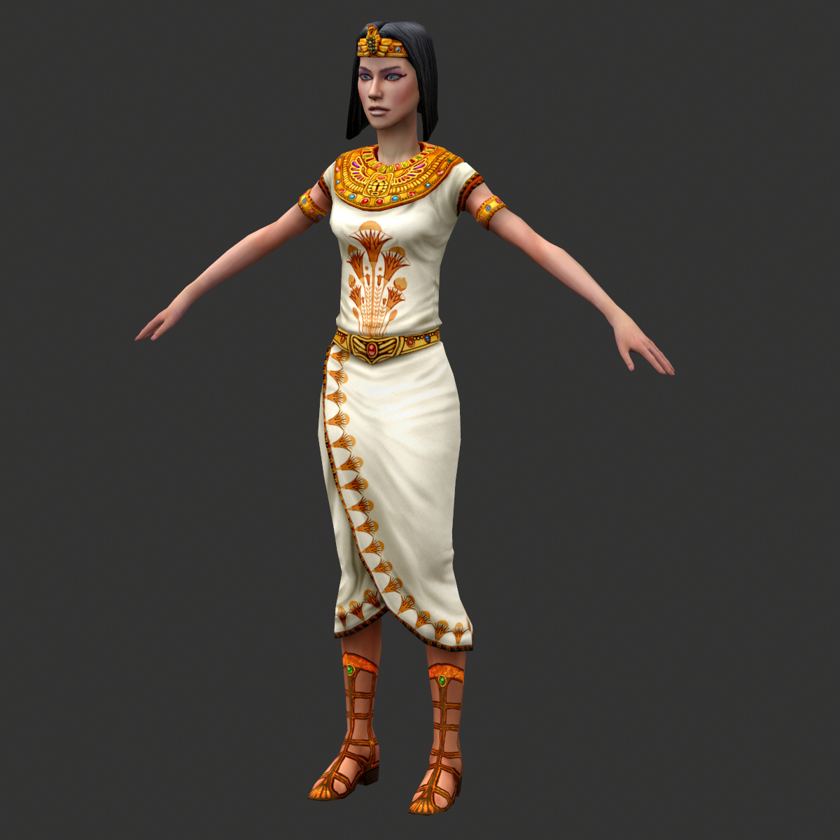 egyptian priestess 3d max