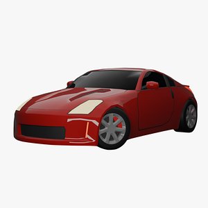 Stylized Lowpoly Nissan 350Z - Game Ready model