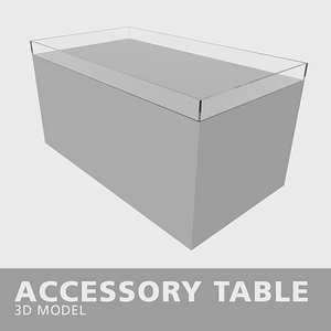 3D accessory table glass model