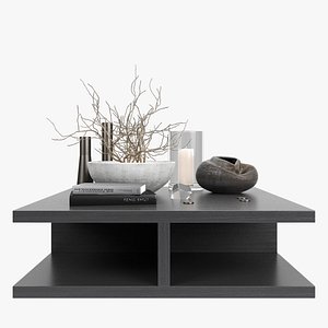 Coffee table with decor