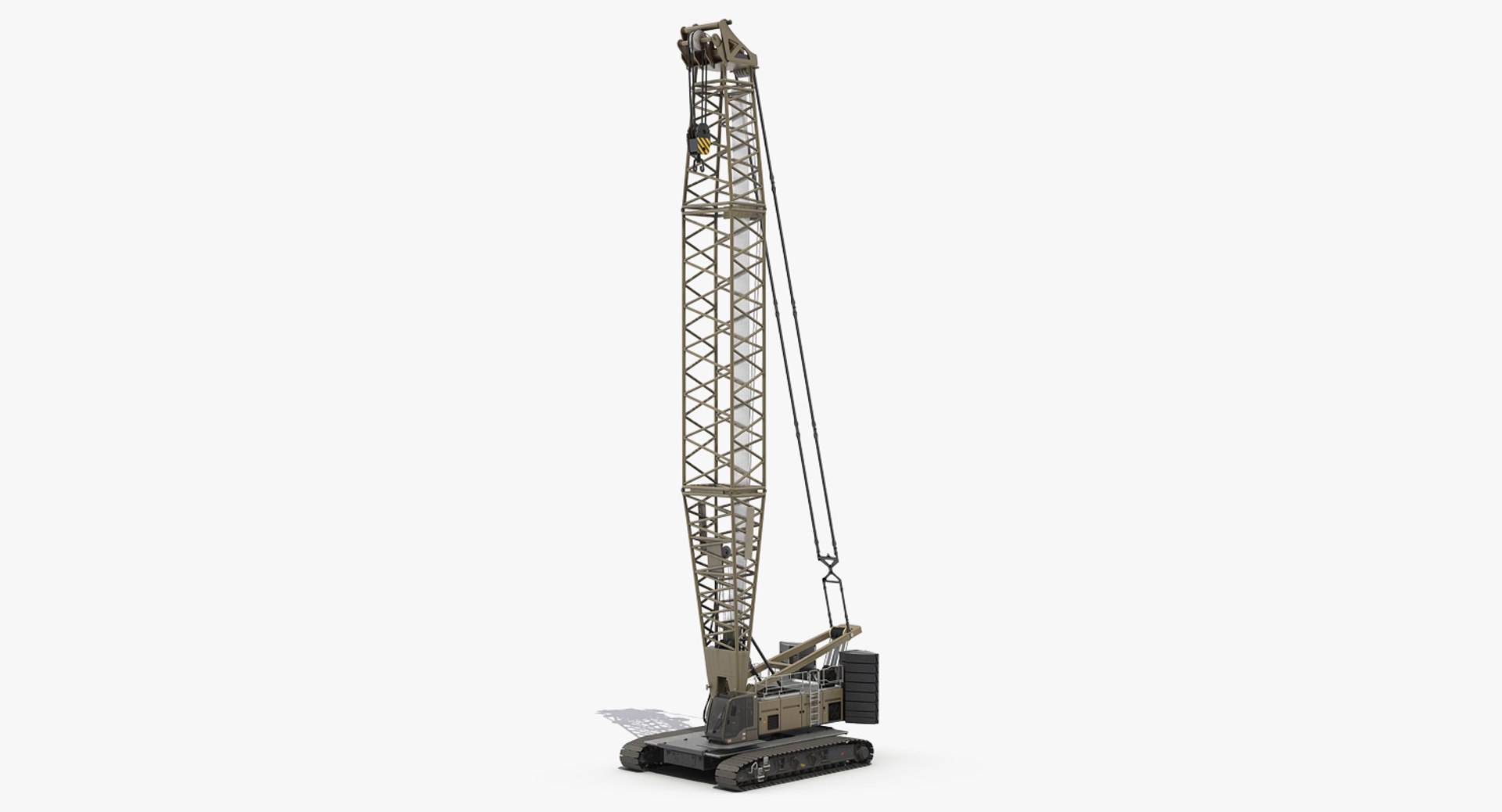Lattice Boom Crawler Crane 3D model preview