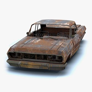 Burnt Retro Car 01