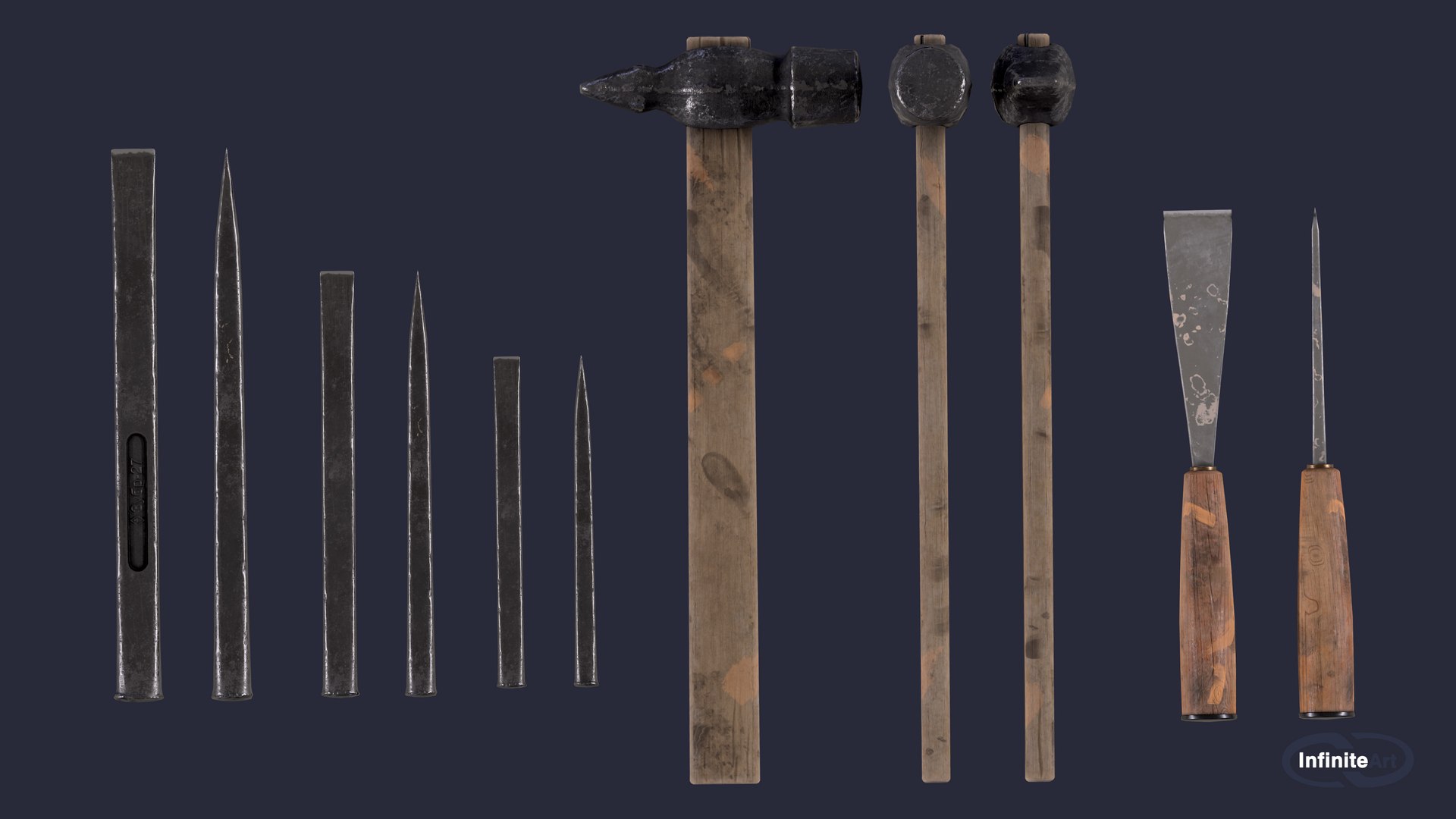 Hand Tools Hammer Chisel Spatula 3D model https://p.turbosquid.com/ts-thumb/UO/TgIXGJ/Z2/4/jpg/1650434864/1920x1080/fit_q87/3e153a19306f10e9d0c05c3d6192a61efbf5292a/4.jpg