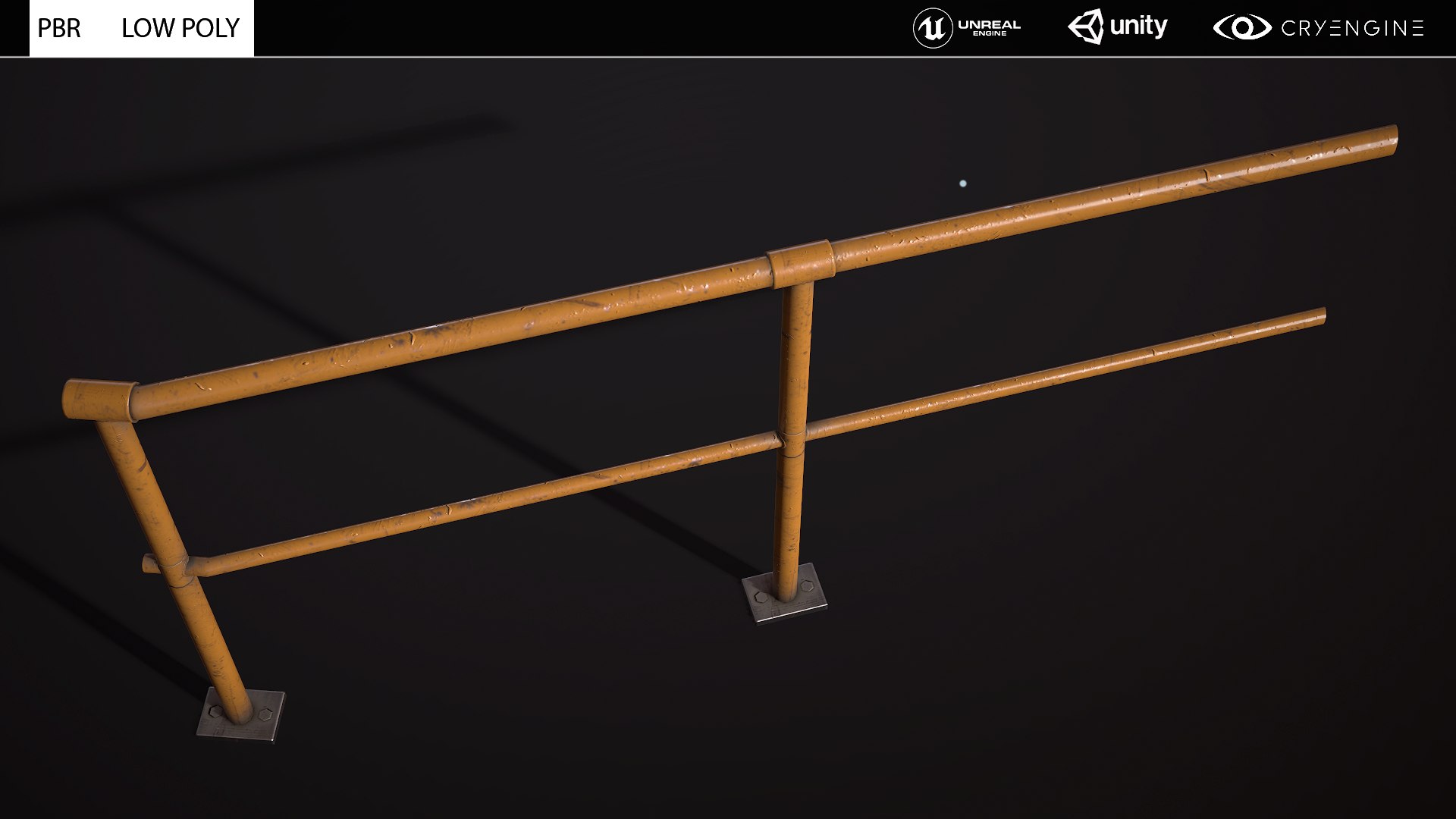 3D Modular Handrail Pbr Ready Model - TurboSquid 1527940