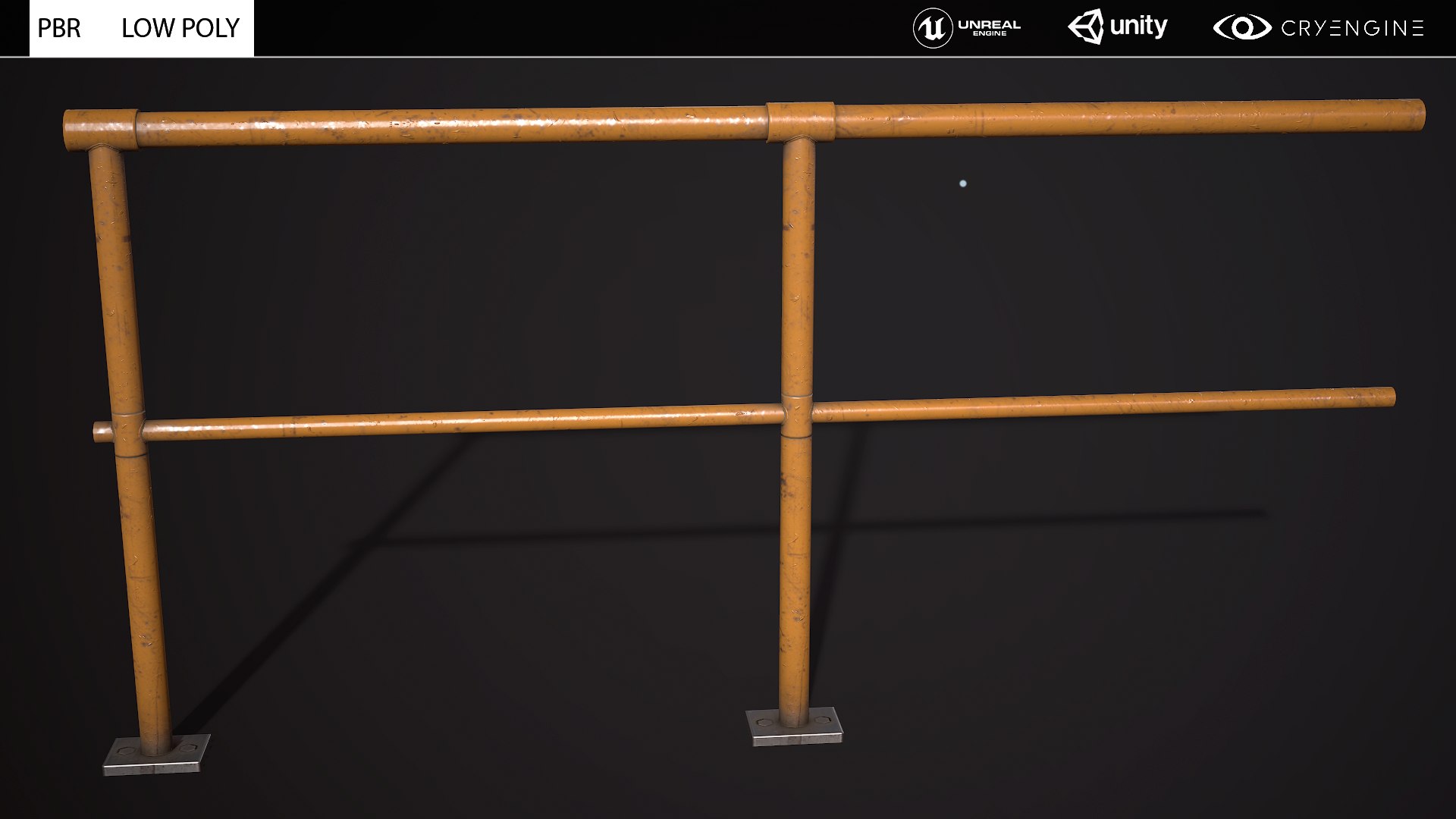 3D Modular Handrail Pbr Ready Model - TurboSquid 1527940