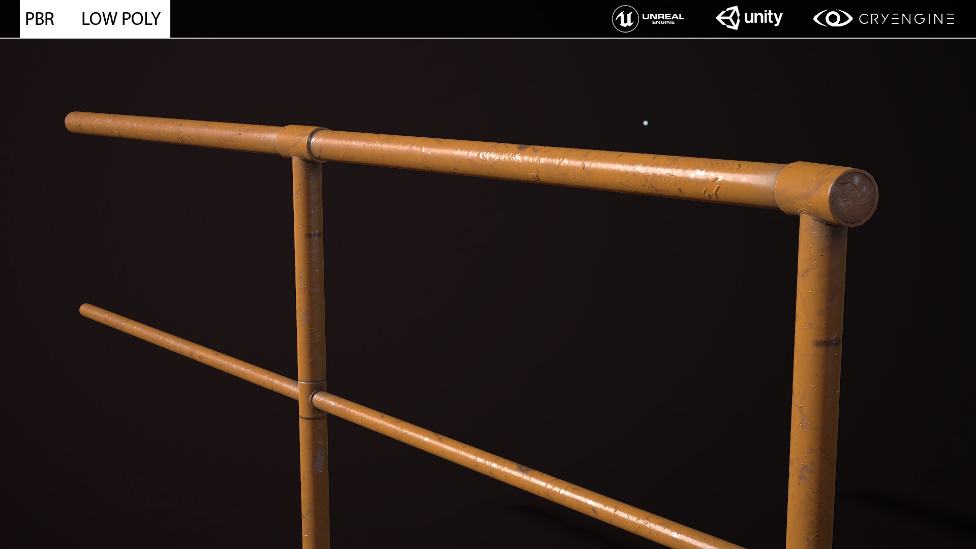 3D Modular Handrail Pbr Ready Model - TurboSquid 1527940