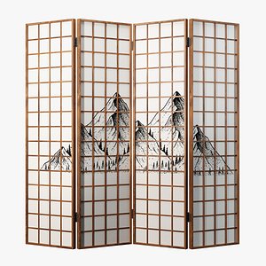 3D Panel Solid Wood GZ-M1001 model