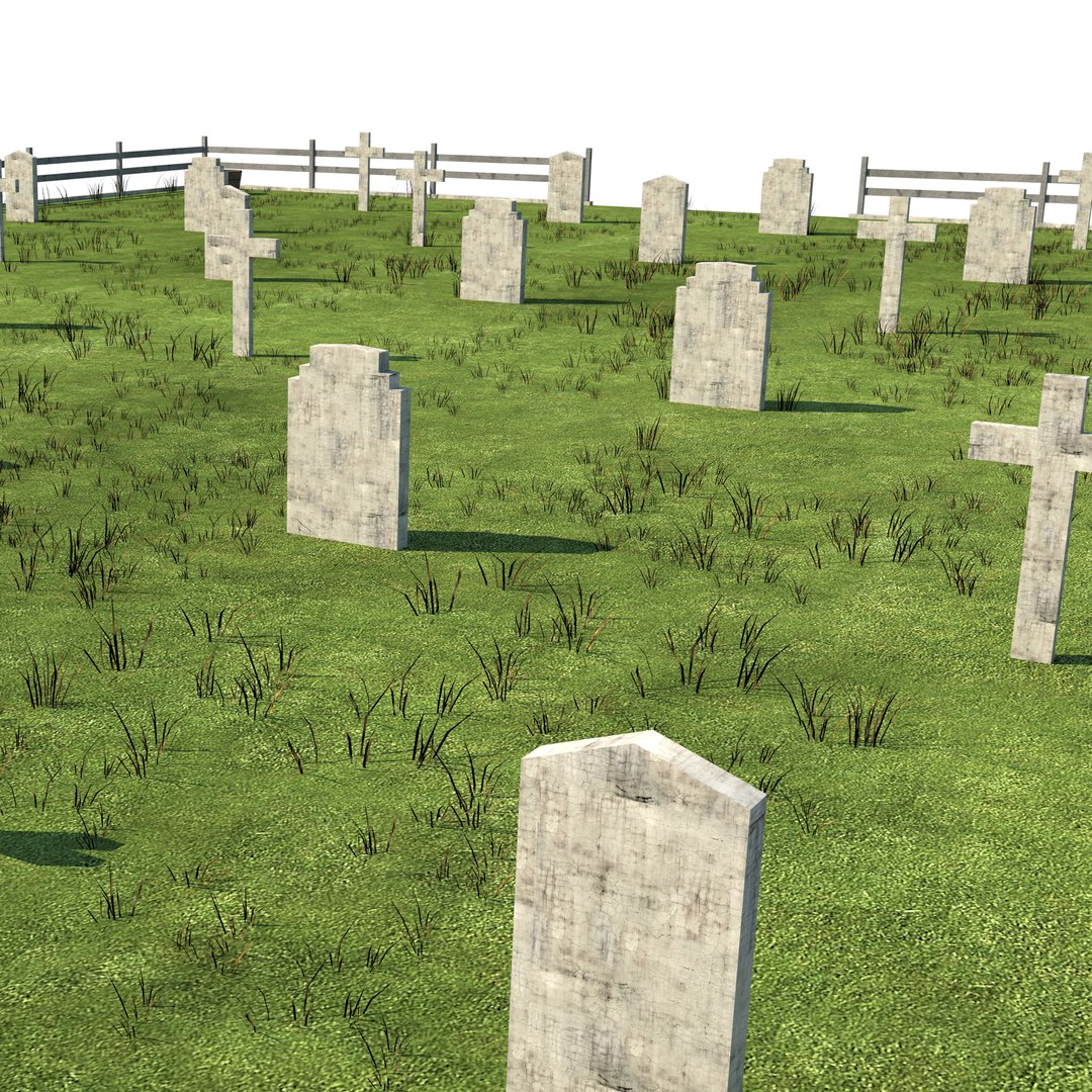 3D model cemetery graveyard TurboSquid 1565392