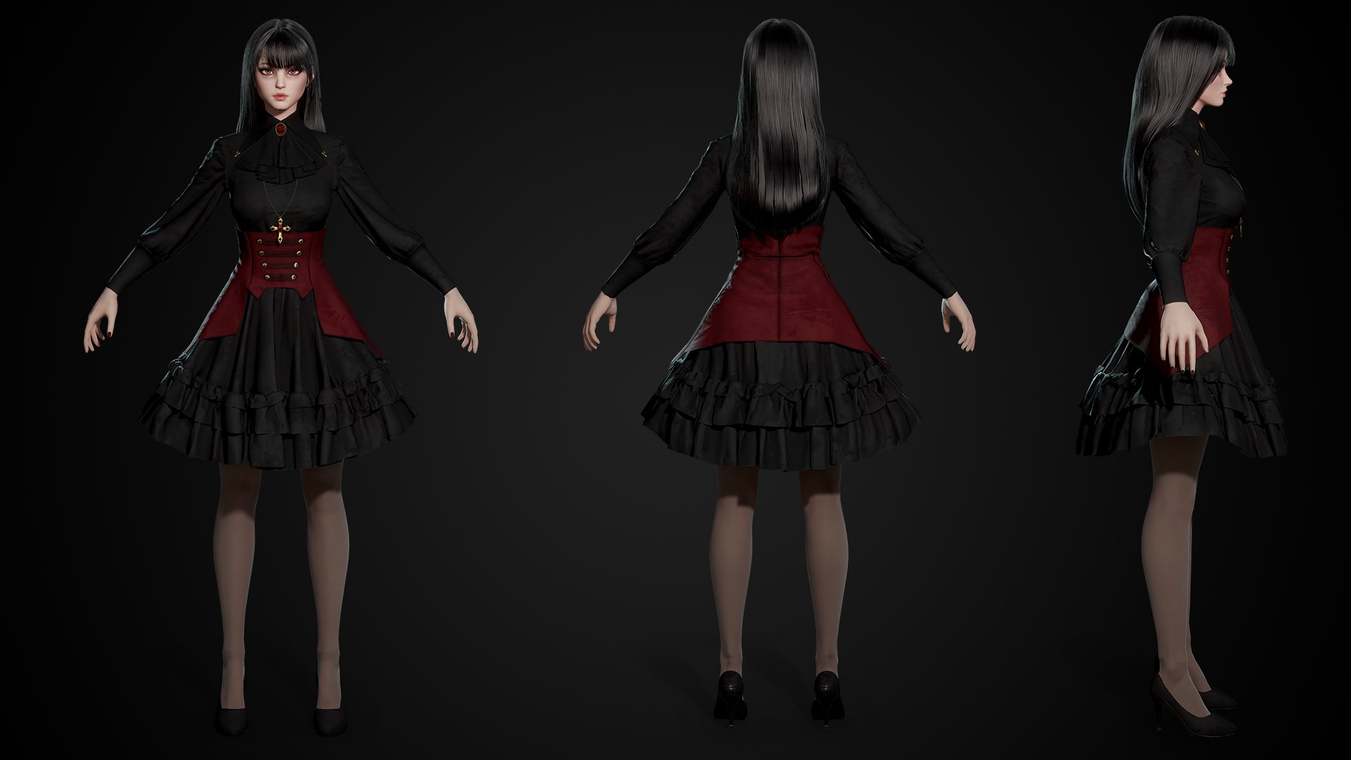3D Vampire - Game Ready Low-poly 3D Model - TurboSquid 2121088