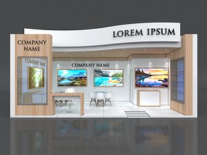 booth exhibit stand 3D