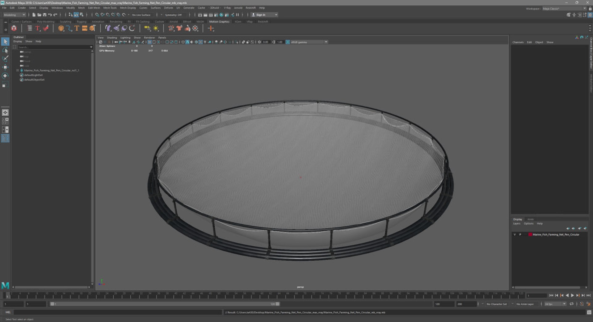 Marine Fish Farming Net Pen Circular 3D Model - TurboSquid 2446010