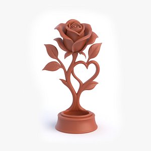 3D model Rose Statue 3D Print