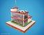 Cartoon City Office Low Poly