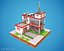 Cartoon City Office Low Poly
