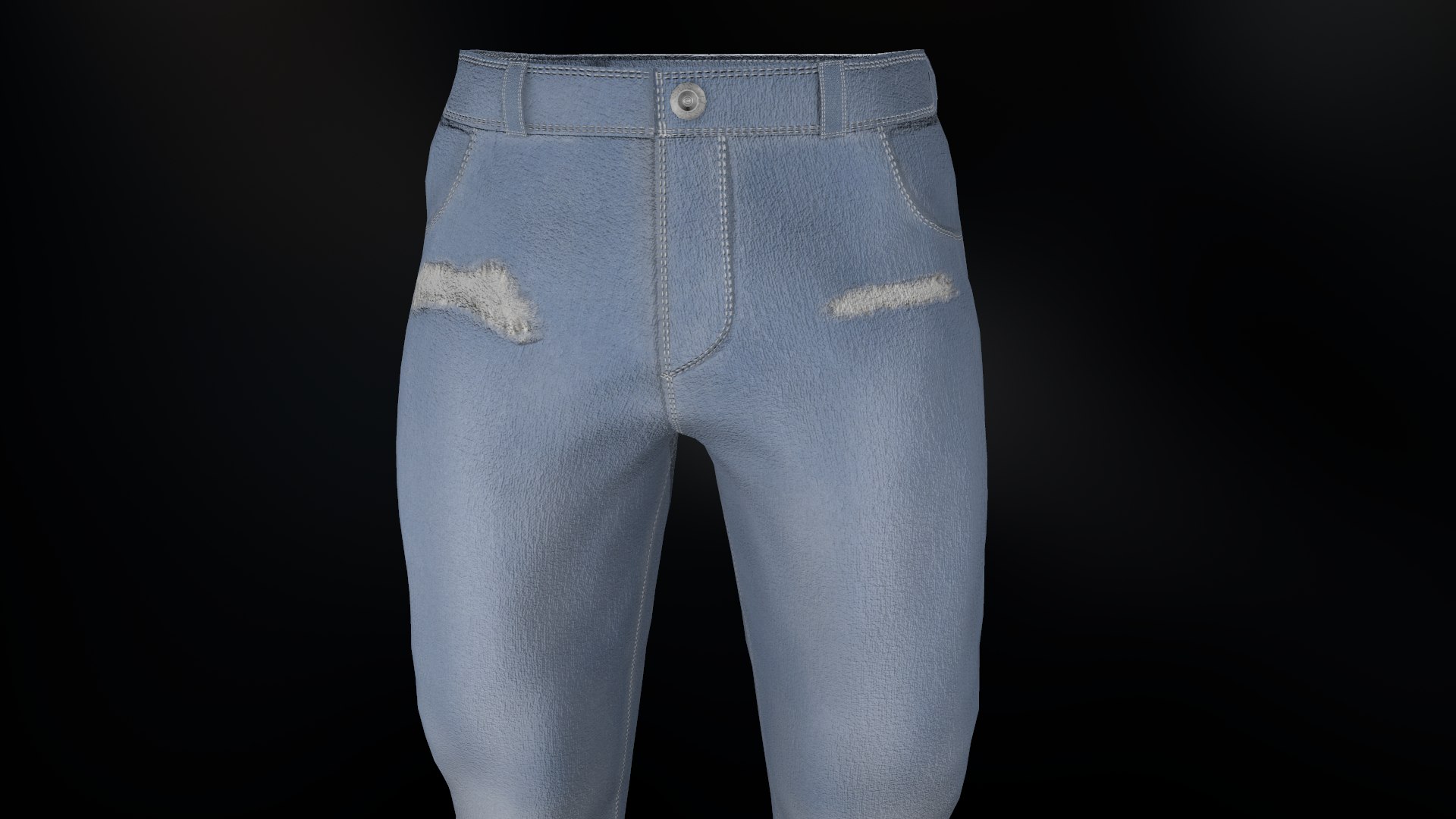 Light Blue Ripped Jeans 3D Model - TurboSquid 1618516